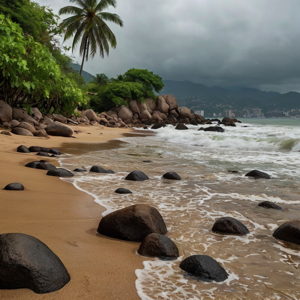 Temporada de lluvias en Puerto Vallarta.